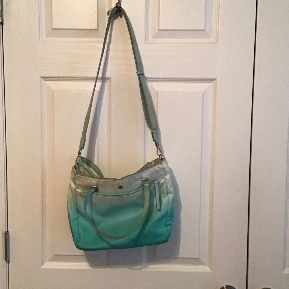 Kate Spade Green and Cream Shoulder Bag